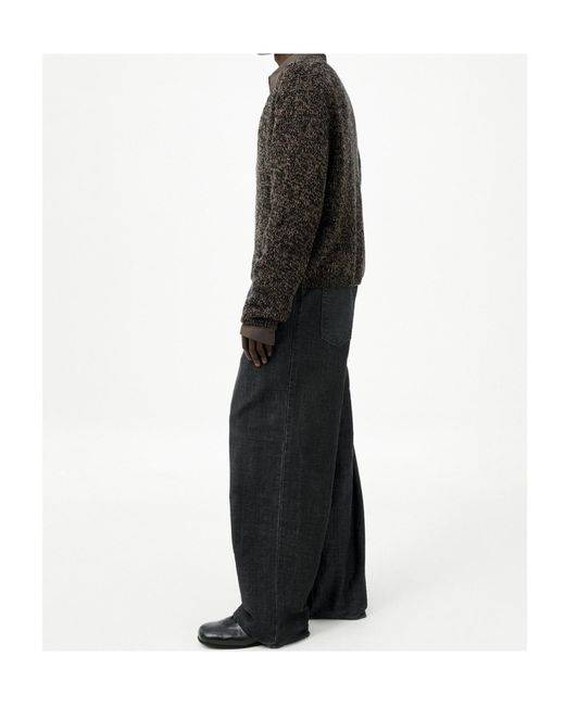 Our Legacy Black Academy V-Neck Button Cardigan for men