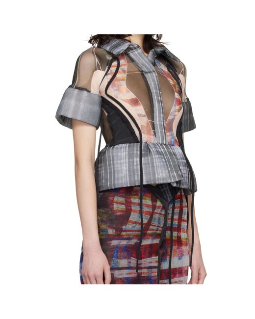 OTTOLINGER Multicolor Mesh Padded Blouse