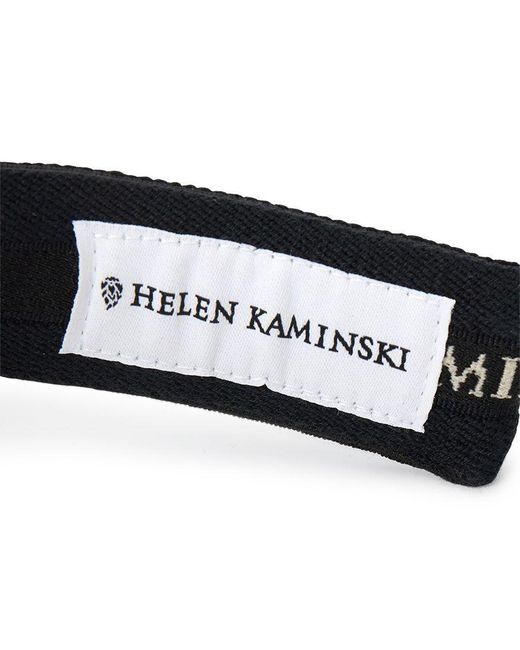 Helen Kaminski Black 8 Logo Visor Hat
