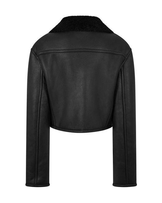 Jacquemus Black Lapel Long Sleeve Leather Jacket