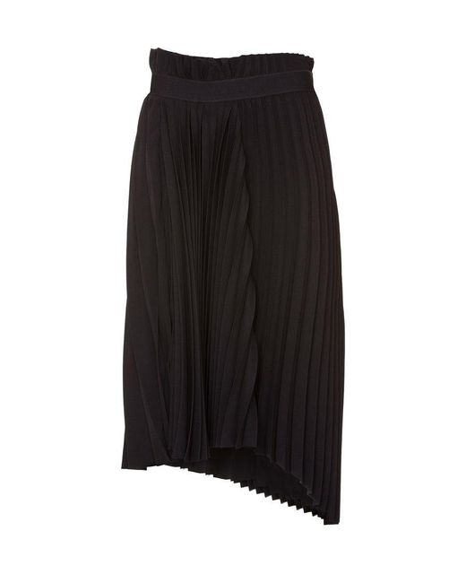 Balenciaga Black Gonna Fancy Pleated Skirt Da Donna