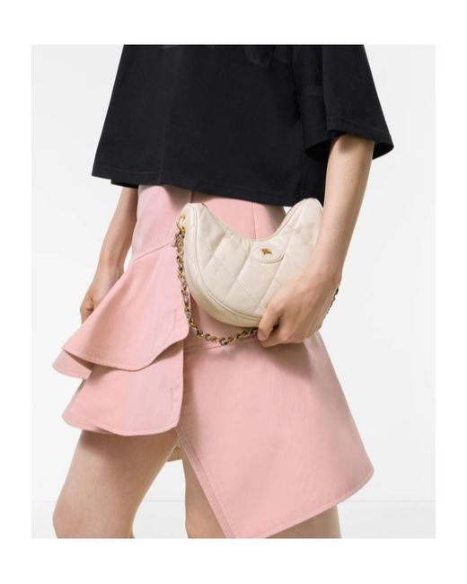 Burberry White Horseshoe Chain Bag