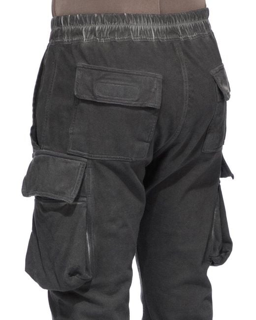 Rick Owens Gray Drawstring Casual Pants for men