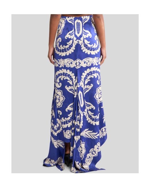 Etro Blue Viscose Skirt