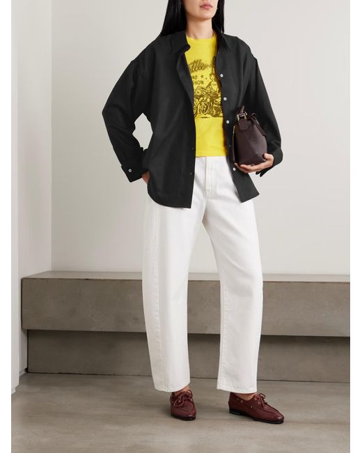 The Elder Statesman Black Wool And Cashmere Blend Shirt