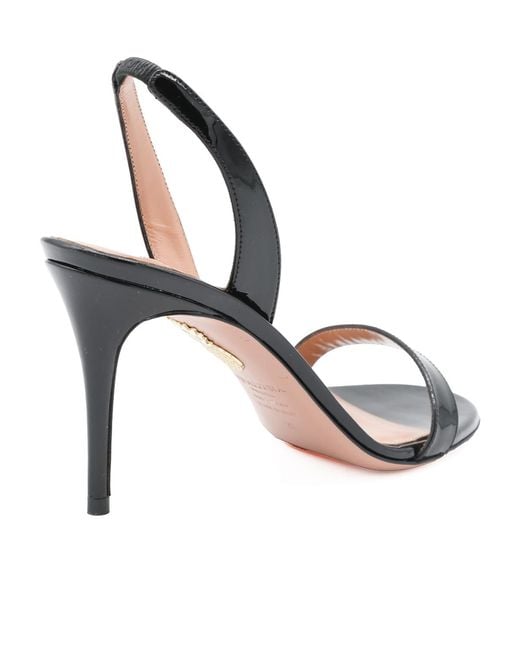 Aquazzura Metallic Open-Toe High-Heeled Sandals