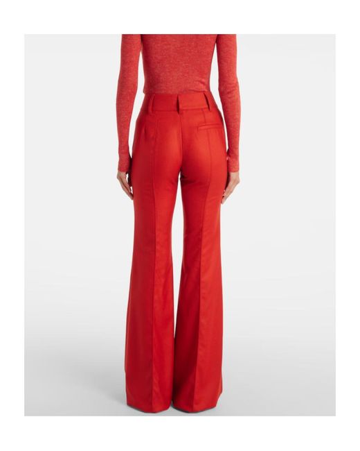 Gabriela Hearst Red Casual Trousers With Belt Loops
