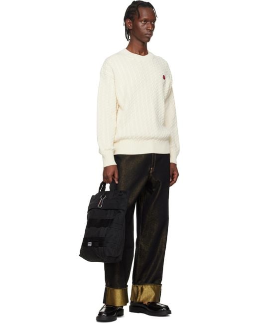 KENZO Black Explorer Tote Bag for men