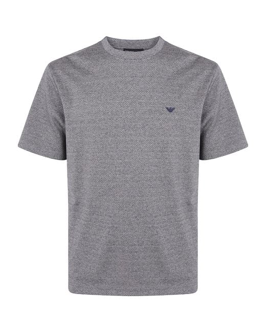Emporio Armani Gray Classic Round Neck T-Shirt for men