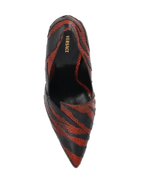 Versace Brown Tigre Pattern Heeled Pumps