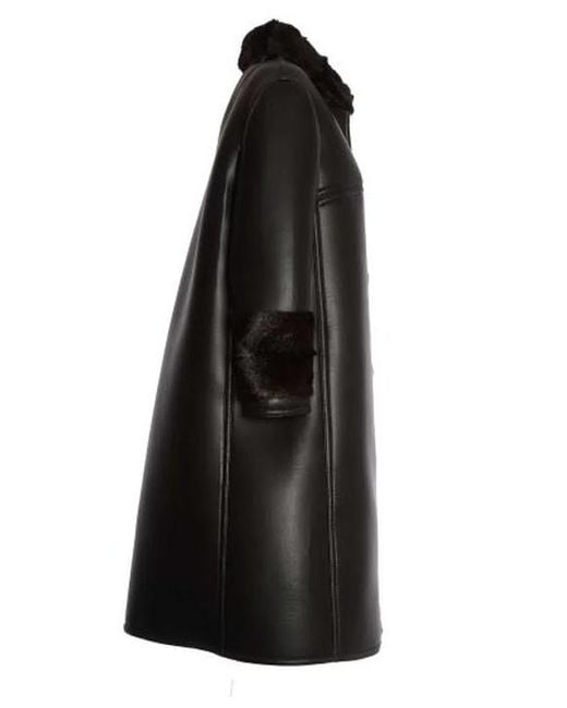 N°21 Black Faux-Fur Collar Coat