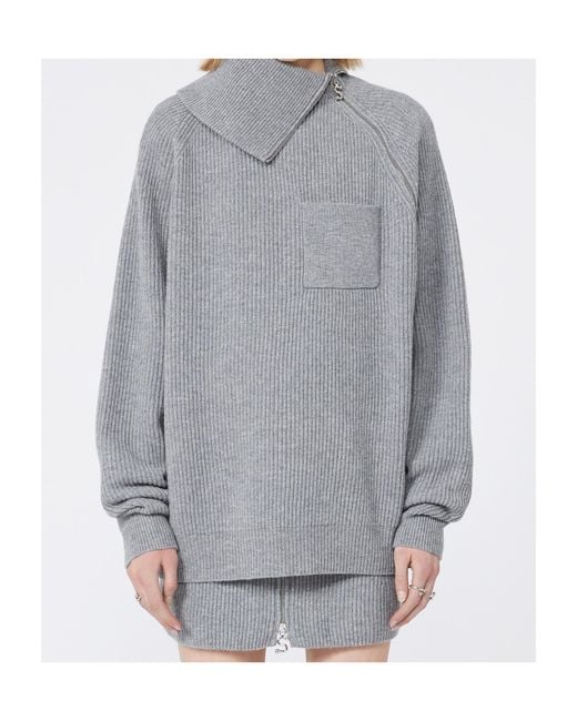 Sportmax Gray Salpa Loose Fit Knitted Jumper