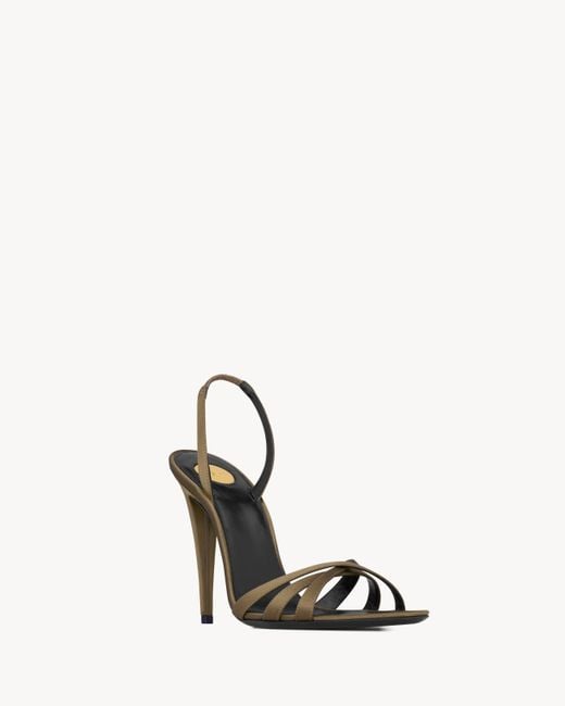 Saint Laurent White Kate Singback Sandals