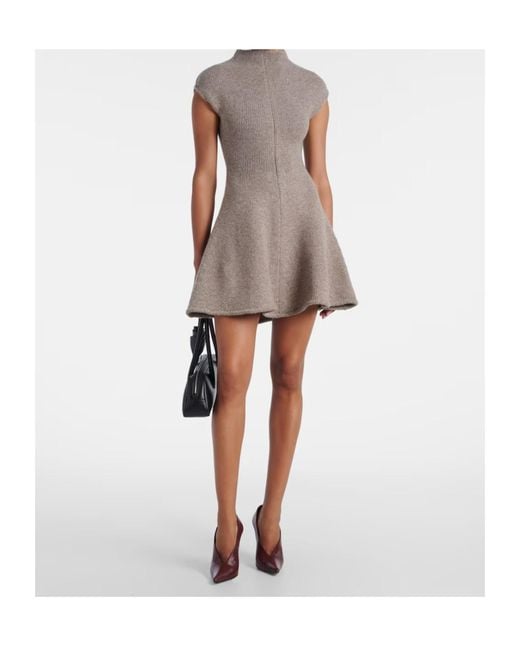 Magda Butrym Gray Cashmere-Blend Minidress