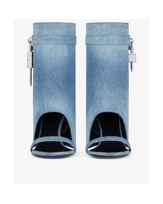 Givenchy Blue Shark Lock Sandals