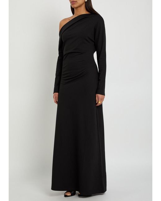 Rohe Black Twisted Jersey Maxi Dress
