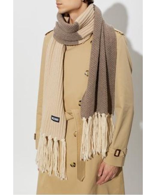 Moschino Natural Tasseled Scarf for men