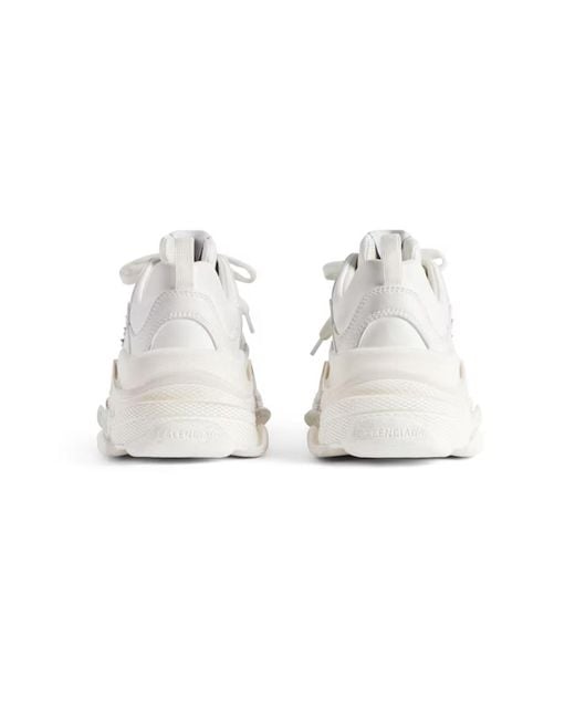 Balenciaga White Triple S Sporty Sneakers