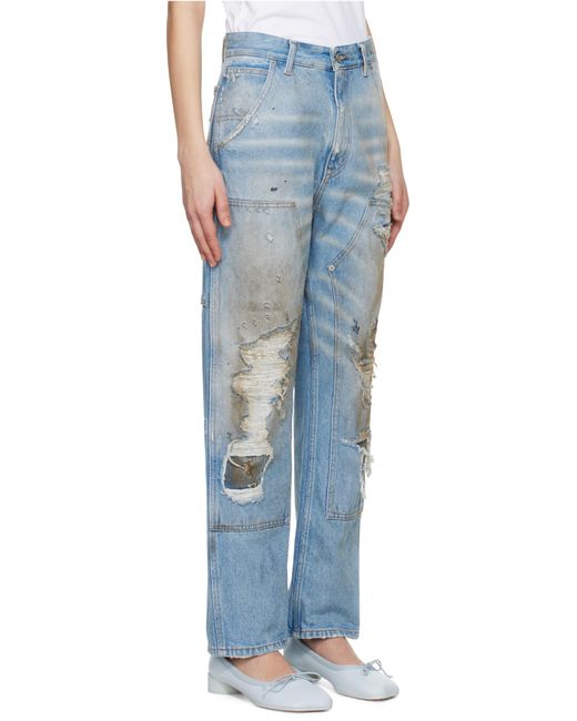 MM6 by Maison Margiela Blue Distressed Jeans