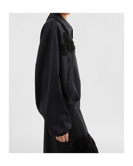 Jil Sander Black Duchess-Satin Jacket