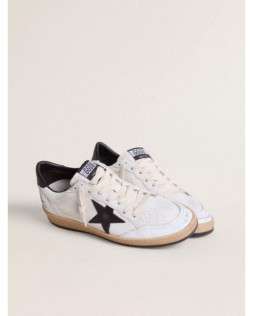 Golden Goose Deluxe Brand White Ball-Star Lace-Up Low-Cut Sneakers for men