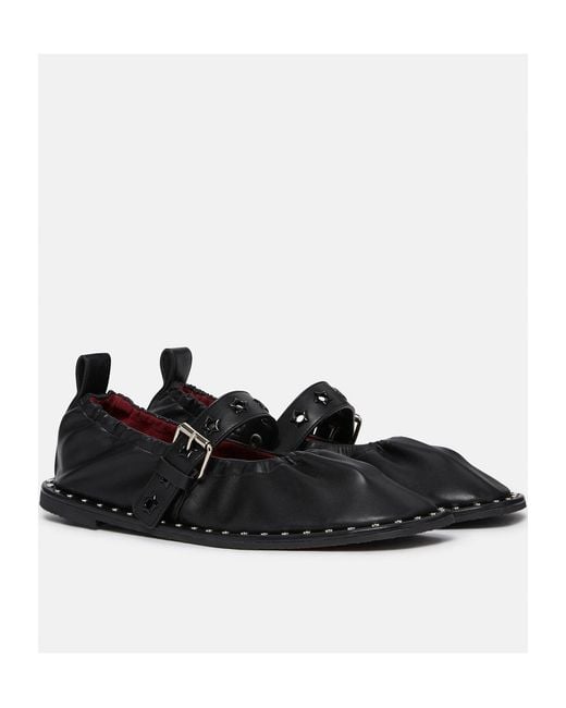 Stella McCartney Black Falabella Star-Studded Ballet Flats