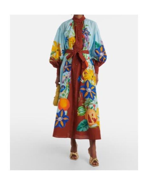 ALÉMAIS White Dahlia Cotton And Silk Shirt Dress