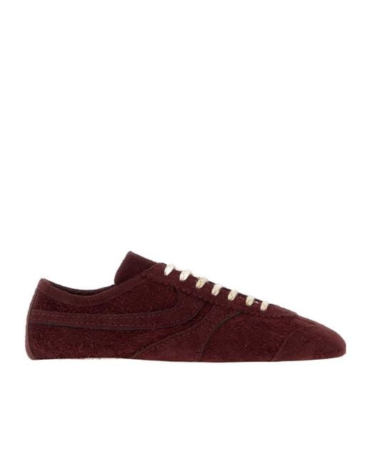 Dries Van Noten Brown Flat-Soled Sneakers