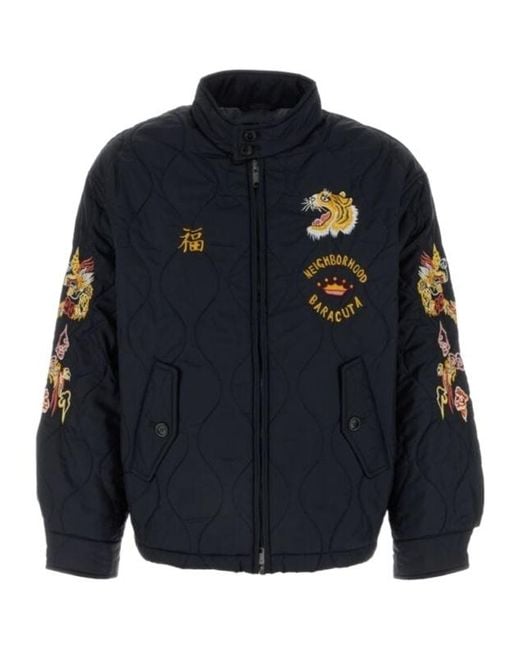 Baracuta Blue England Embroidered Quilted Jacket for men