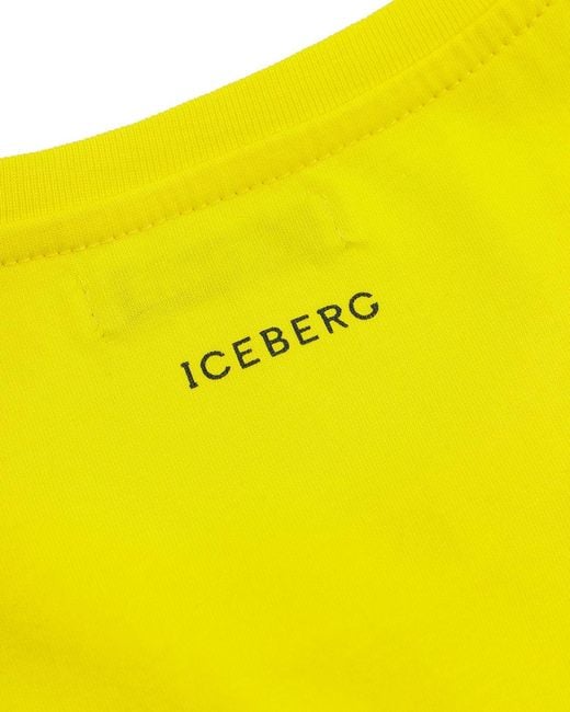 Iceberg Yellow Printed T-Shirt for men
