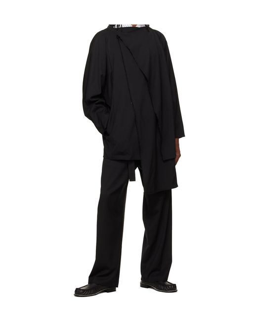 Kiko Kostadinov Black Draped-Detail Blazer for men