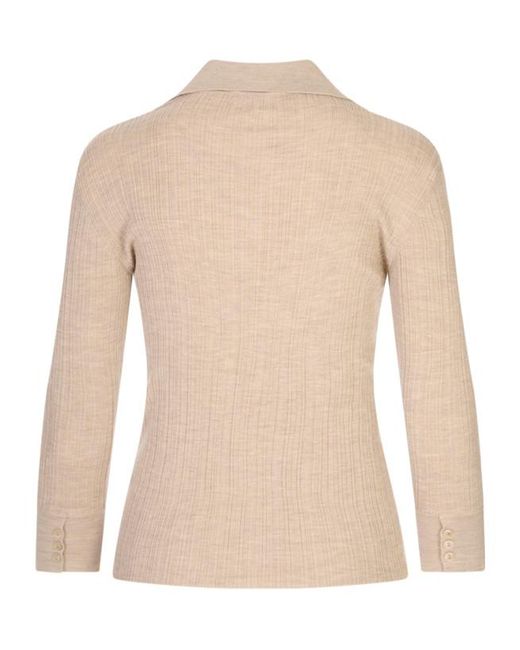 Agnona Natural Collared Polo Shirt