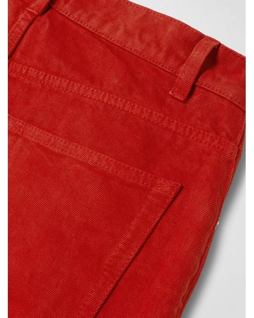 Gabriela Hearst Red High-Waisted Straight Leg Jeans