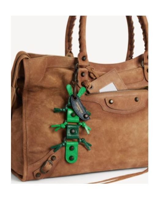 Balenciaga Green Le City Caterpillar Keychain/Charm for men