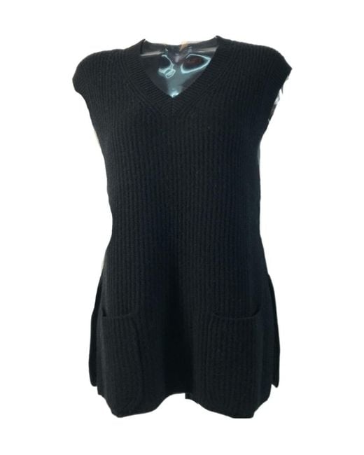 Max Mara Black Sleeveless Sweater