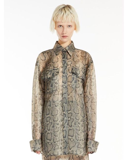 Sportmax Multicolor All-Over Patterned Long-Sleved Top