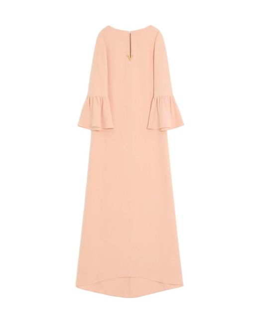 Valentino Pink Round-Neck Long-Sleeved Dress