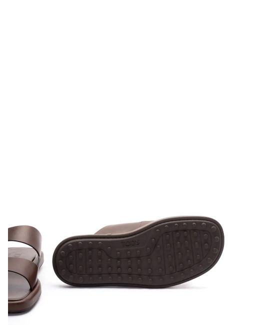 Tod's Brown Double-Strap Slides