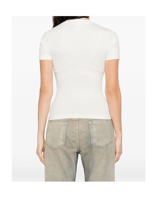 Vetements White Short-Sleeved Crew-Neck Top