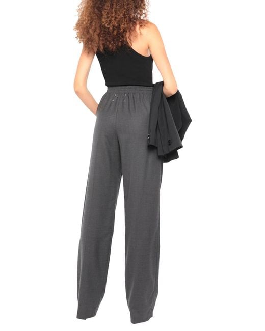 Maison Margiela Gray Solid Color Wool Pants