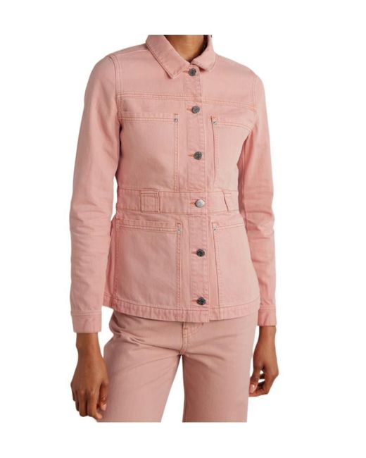 Veronica Beard Pink Marvin Denim Jacket