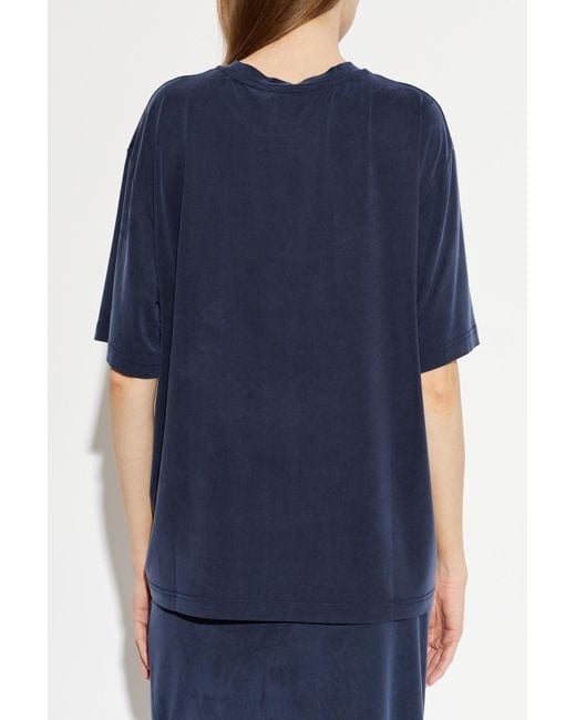 IRO Blue Crew Neck Short-Sleeved T-Shirt