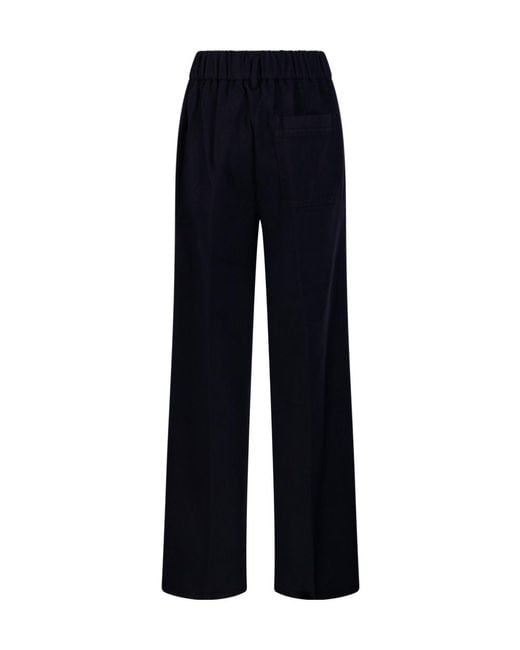 Forte_forte Blue Elasticated Loose Pant