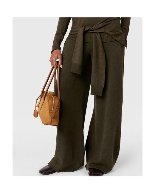 Stella McCartney Green Knit Straight-Leg Trousers