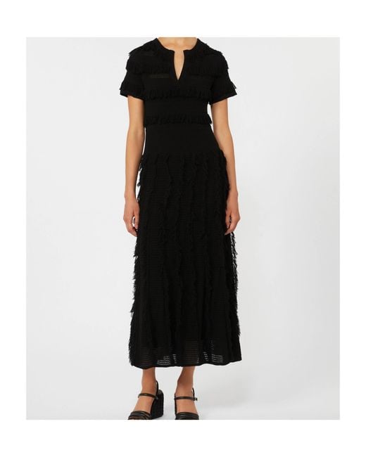 Max Mara Black Knitted Midi Dress