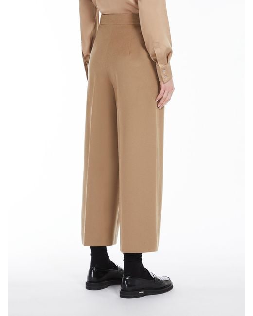 Max Mara Natural Studio Burano Cropped Wide Leg Trousers