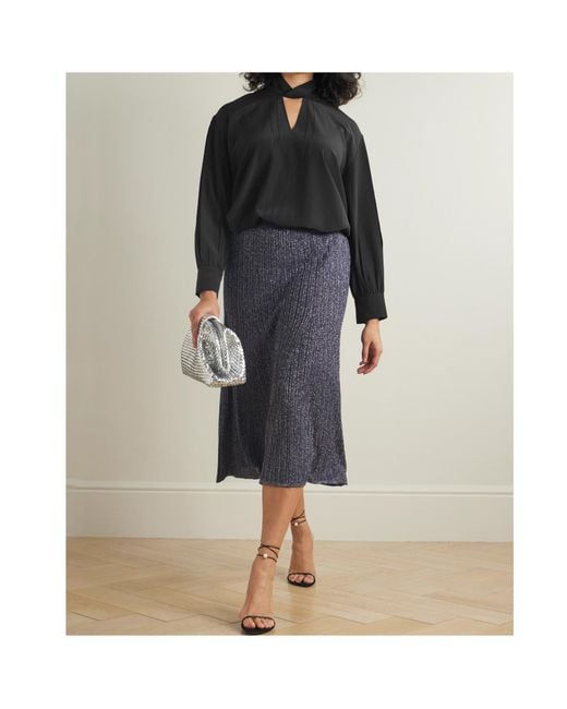 Joseph Black Cut-Out Detail Blouse