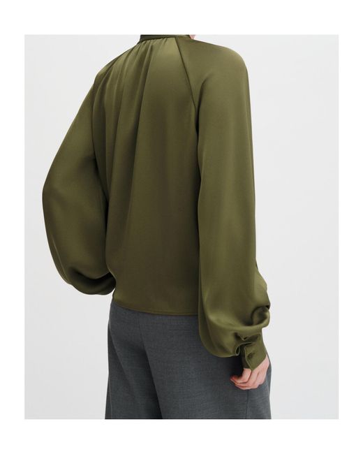 Filippa K Green Stand Collar Blouse