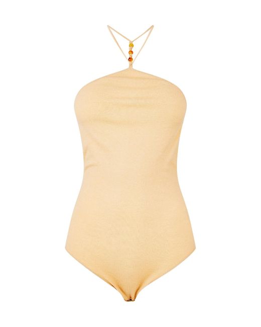 Bottega Veneta Natural Contoured Stretch Bodysuit
