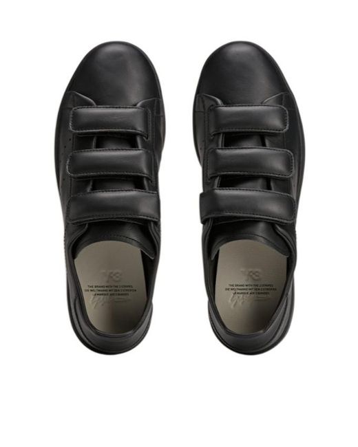 Y-3 Black Stan Smith Hook-And-Loop Sneakers for men